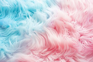 fluffy fur, pastel colors, pink blue and white