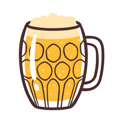 Beer icon. Beer glass drawing. Hand-drawn vector icon.
