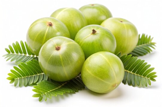 amla ayurvedic on white background
