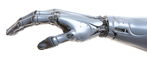 Obraz premium Robot hand isolated on white background