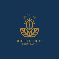 Coffee shop logo design template