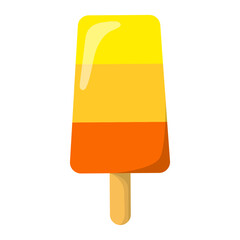 Vector illustration of popsicle ice cream on transparent background