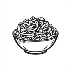 Hot soup icon with plate. Hot steam out form soup.Ramen noodle soup bowl line art vector icon for food apps and websites 