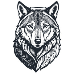 Wolf head, vector illustration