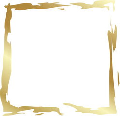 Gold square frames brush. Design elements