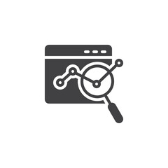 Analytics data chart vector icon