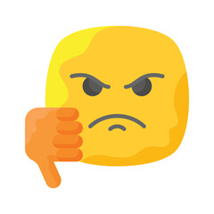 Disgusted emoji vector design, customizable unique vector