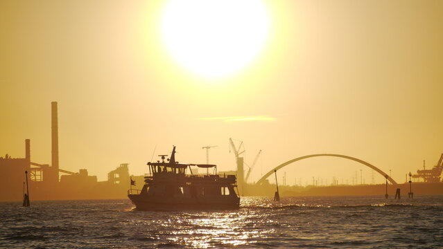 Venedig Marghera Abendrot,