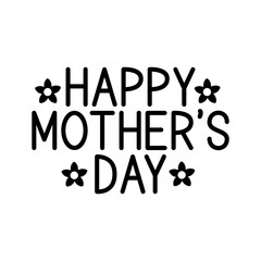Mother&rsquo;s Day typography clip art design on plain white transparent isolated background for sign, card, shirt, hoodie, sweatshirt, apparel, tag, mug, icon, poster or badge