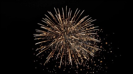 Obraz premium festive fireworks explosions on dark background generative ai