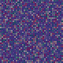 Fototapeta premium Geometric shapes composition. Stacked square frames in multiple colors. Deep purple, muted blue, dark violet. Authentic vector illustration.