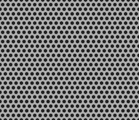 Honeycomb hexagon cells background. Bold rounded hexagons mosaic pattern with inner solid cells. Hexagon shapes. Seamless tileable vector illustration.