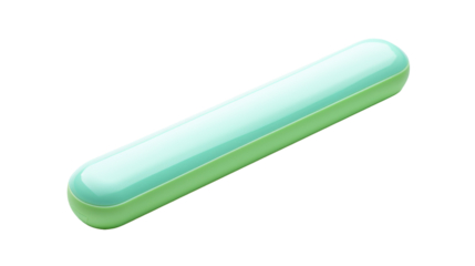 A vibrant green and white pill sits elegantly on a clean white background, ready to bring relief and healing on transparent background