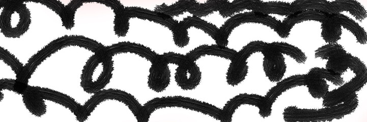 curly black and white background with pattern