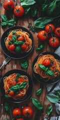 Prato de Espaguete com Molho de Tomate Suculento