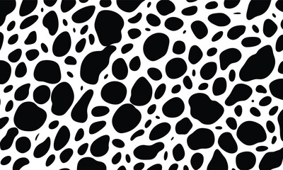 black and white leopard print pattern on the ground, flat illustration style, vector graphics, simple lines, minimalism, no shadows, white background, high resolution