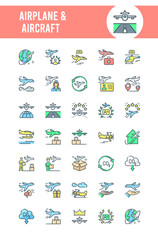 Airplane and Aircraft Icons