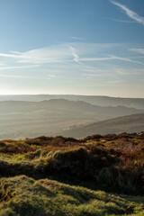 Fototapeta premium Ramshaw Rocks sunrise in the Staffordshire Peak District National Park.