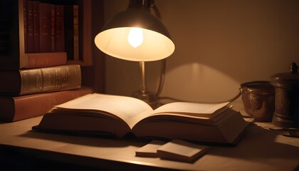 book and lamp