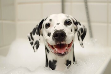 Happy Dalmatian: Bath Time Bliss