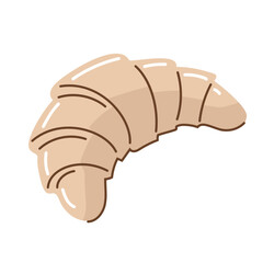 Croissant bagel cookie bakery product. Vector illustration