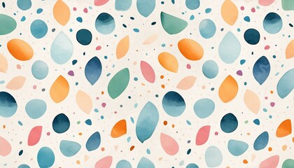 Abstract italian terrazzo style watercolor seamless pattern texture marble. 
