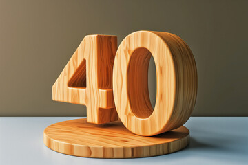 Number 40 in 3d style - obrazy, fototapety, plakaty