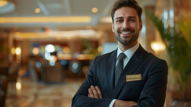 Hospitality manager coordinating hotel operations to ensure a seamless experience for guests.