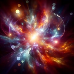 Fototapeta premium Abstract colorful shapes Ethereal Echo swirling dreamlike atmosphere