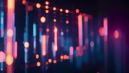 A playful and modern defocused background featuring abstract shapes and blurred financial charts adding a touch of creativity to any business presentation or website. .