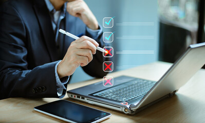 Document management system DMS. Business assessment form, Wrong and right survice questionnaire,...