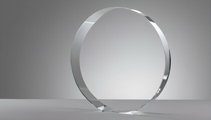 A Minimalist Sculpture Made Of Transparent Glass Upscaled 5