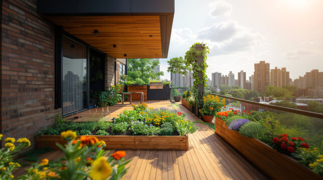 Flower-Filled Balcony Overflowing With Greenery
