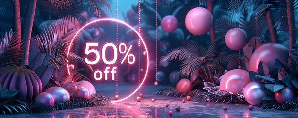 Dynamic "50% off" banners to highlight special offers.