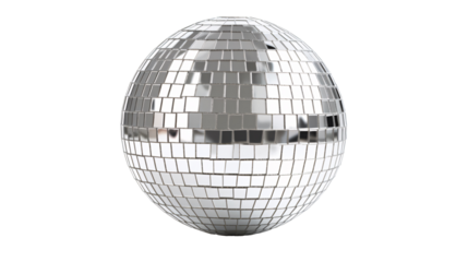 a silver disco ball with silver squares