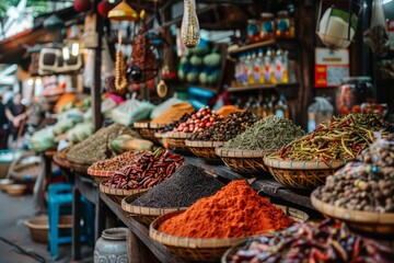 Fototapeta premium Traditional Asian spice market
