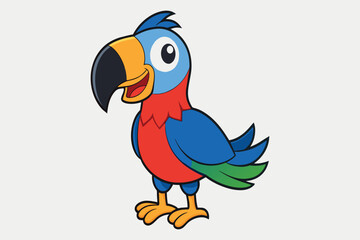 A colorful parrot with a big smile on its face