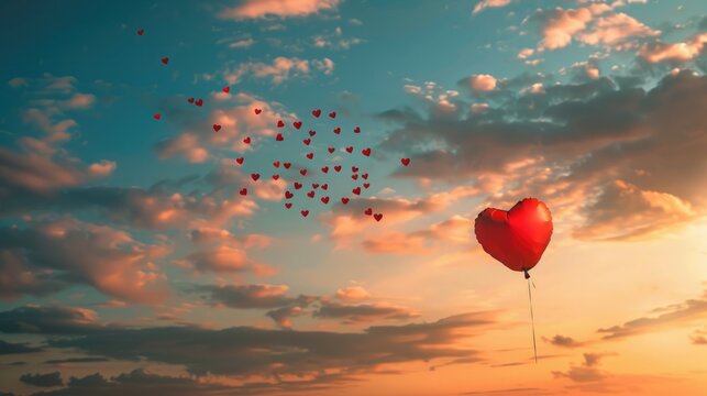 On World Suicide Prevention Day, a heart balloon flies, symbolizing a journey from sorrow to hope. World Suicide Prevention Day, September 10