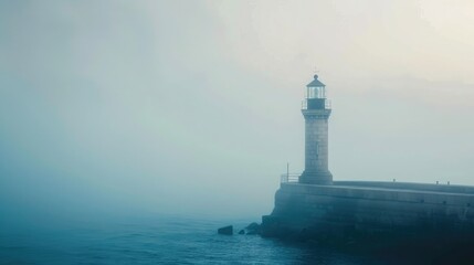 Guiding light of a lighthouse in the mist, marking a path of hope and support. World Suicide Prevention Day, September 10