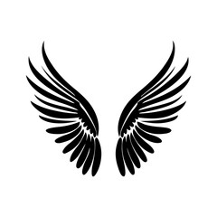Obraz premium angel feather wings simple design Vector illustration