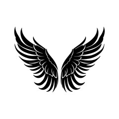 Fototapeta premium angel feather wings simple design Vector illustration