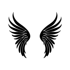 Obraz premium angel feather wings simple design Vector illustration