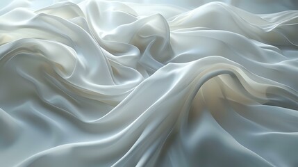 Elegant Silk Cloth in Gentle, Flowing Movement