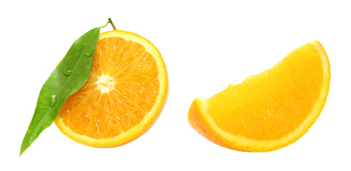 Set of Oranges, isolated on transparent background