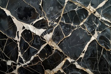 Cracked Smooth Motifs On Weathered Luxurious Marble Stone Background