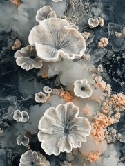 Ethereal Moldy Fungal Patterns in Damp Natural Environment