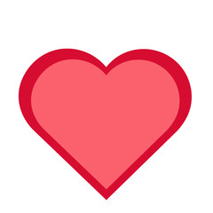 red heart isolated on white background