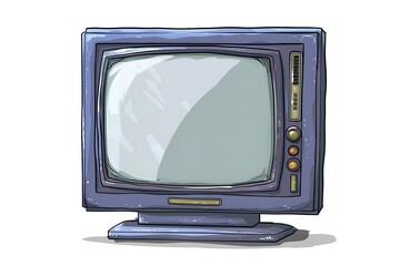 LCD TV vector illustration on white background .