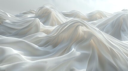 Fototapeta premium Smooth White Silk in Soft, Natural Lighting