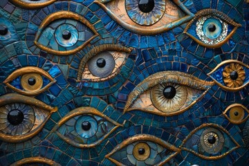 Mesmerizing Mosaic of Shimmering Ethereal Eye-like Patterns